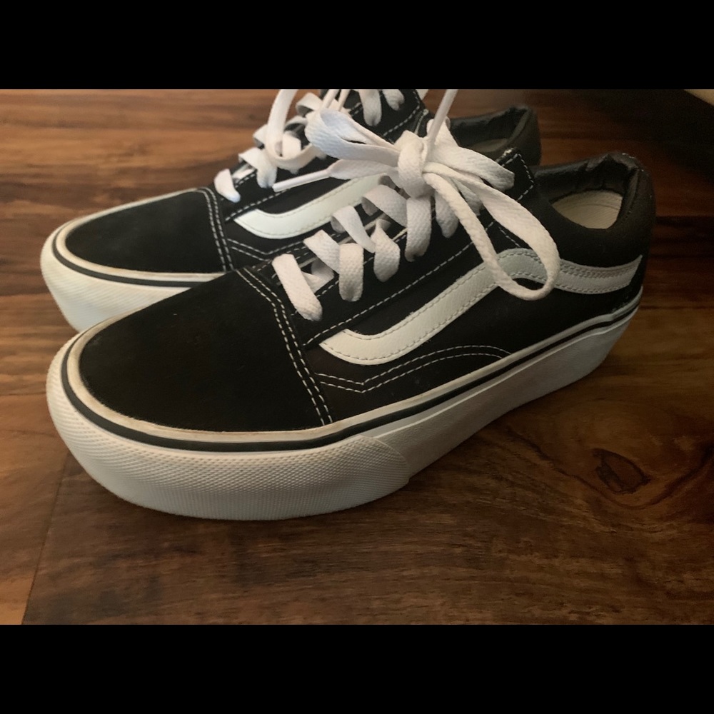 Black Platform Vans